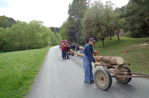 Maibaumaufstellen in Rohrbach